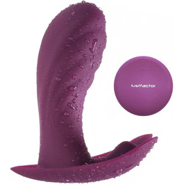 Вібратор-метелик Lustfactor для жінок з силікону | Бездротовий, з пультом керування | Для вагінальної та кліторальної стимуляції | Зарядний, USB | Інтимні іграшки для дорослих