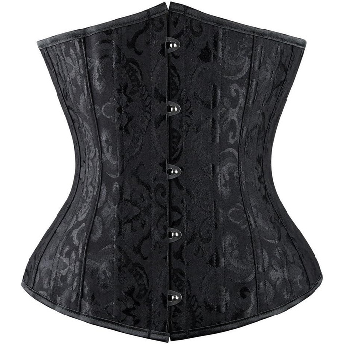 Корсет Everbellus для жінок, 24 сталеві ребра, для схуднення, корсаж, пояс, під грудьми, без кісточок, мідер, 3XL, чорний