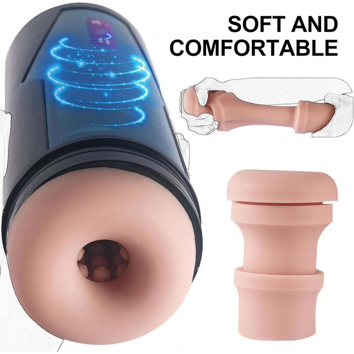 Автоматичний електричний масажер для чоловіків з 4 телескопічними функціями та 9 вібраціями