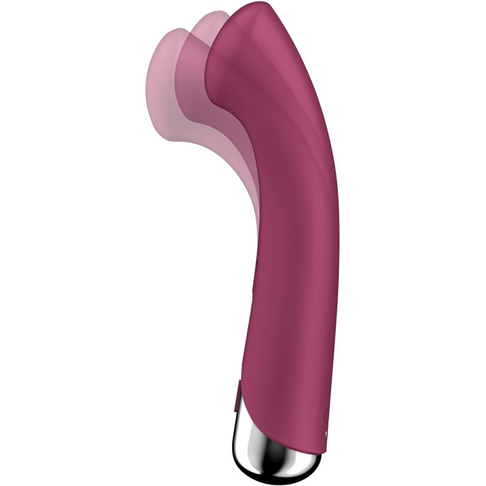 Вібратор для жіночих статевих органів Satisfyer Spinning G-Spot 1, 16,5 см, 12 вібрацій та 5 програм ротації, водонепроникний (IPX7), колір: Ягода