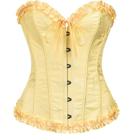 Жіноче корсетне боді, топ-корсет, чорний лебединий костюм, чорний готичний топ, мереживний корсет, повний бюст, готичний бюст, корсет через груди, піратський костюм, корсет для жінок, жовтий XS