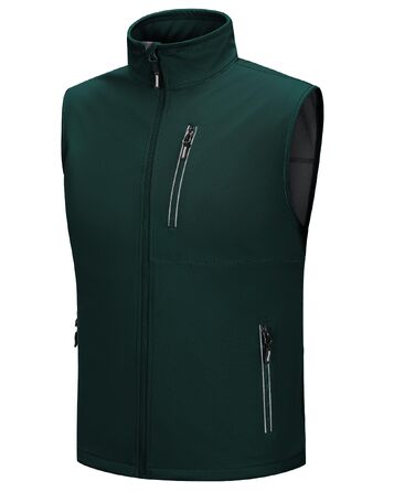 Чоловічий жилет Softshell Outdoor Ventures для велосипеда та активного відпочинку, водонепроникний (XL, темно-зелений)