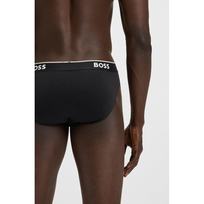 Сліпекс BOSS чоловічі 3 шт. з бавовни з логотипами на поясі XL New - Чорний