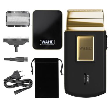 Електрична бритва для подорожей Wahl Travel Shaver Gold Edition — акумуляторна компактна машинка для гоління чоловіків, золотиста