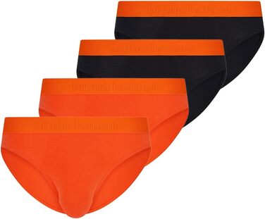 Чоловіча труси Bruno Banani 4 шт. Flowing, бавовна, чорний/помаранчевий (L)