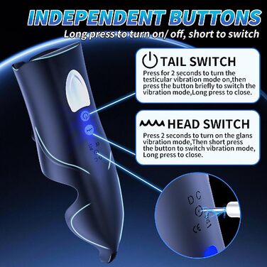 Вібратор для пеніса Jpscor - кільце для пеніса з 10 режимами вібрації, рукав для збільшення та подовження ерекції