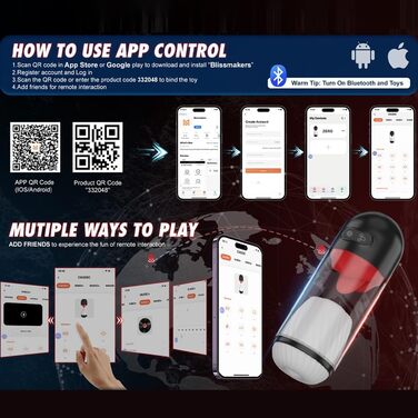 Вібратор для чоловіків Jpscor - стимулятор головки з 9 вібраціями та 360° функцією лизання, пеніс-насос, тренажер для чоловіків