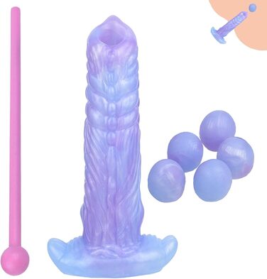 Анальний дилдо Axcroo з 5 кулями - дилдо для ануса, вагінальне яйце, анусна перлина, мастурбатор для жінок та чоловіків