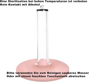 Аксесуар для помпи для збільшення пеніса: прозоре трубка з масштабом для чоловіків