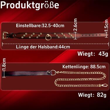 Шкіряне намисто з кільцем O SM, регульоване, для жінок, фетіш, сексуальна іграшка, обмежувач з повідком, ланцюги, дорослі, BDSM, флірт, бондж, шкіряне намисто для пар, жінок, чоловіків (колір: коричневий)