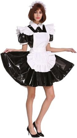 Костюм для чоловіків GOceBaby Sissi Zofen XXL: чорний, з замком, з ПВХ, для чоловіків великих розмірів