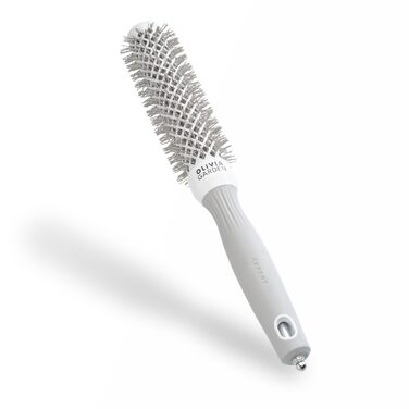 Керамічна кругла щітка для волосся Olivia Garden Expert Blowout Speed 25 мм, біло-сіра — для швидкого створення об'єму та укладки