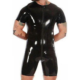 Комбінезон-костюм з натурального латексу Gaylop, чорний, XL, 0.4 мм, для спорту та косплею