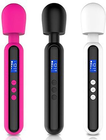 Вібратор дилда для жінок з LED-дисплеєм, 10 режимів та 4 інтенсивності, стимуляція G-точки, вібратори для жінок та пар (чорний)