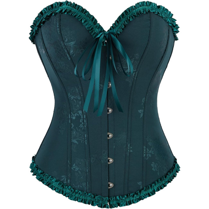 Корсет для жінок Kevry Gothic, форма одягу, корсаж, бюстгальтер, спідня білизна, топ (34-36, темно-зелений)