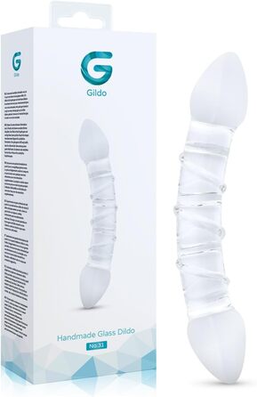 Дільдо Gildo з подвійним склом для G-точки/простати, прозорий №31