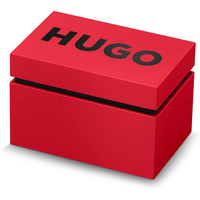 Чоловічий аналоговий кварцовий годинник HUGO First Collection, чорний сталевий ремінець