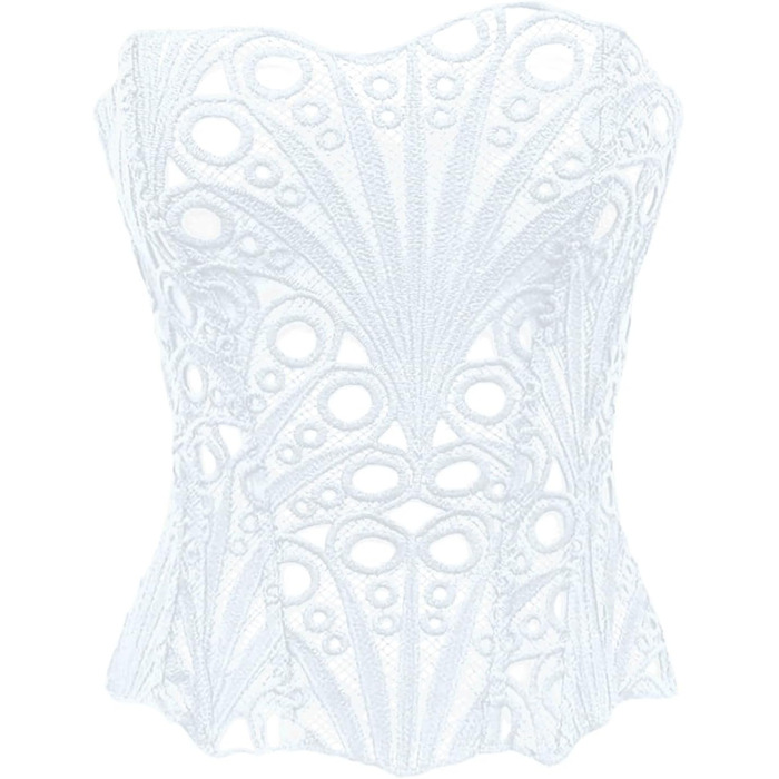 Корсет для жінок з широкою талією та великим бюстом, готичний вінтажний корсет-бастінг, фігурна білизна, білий, XS