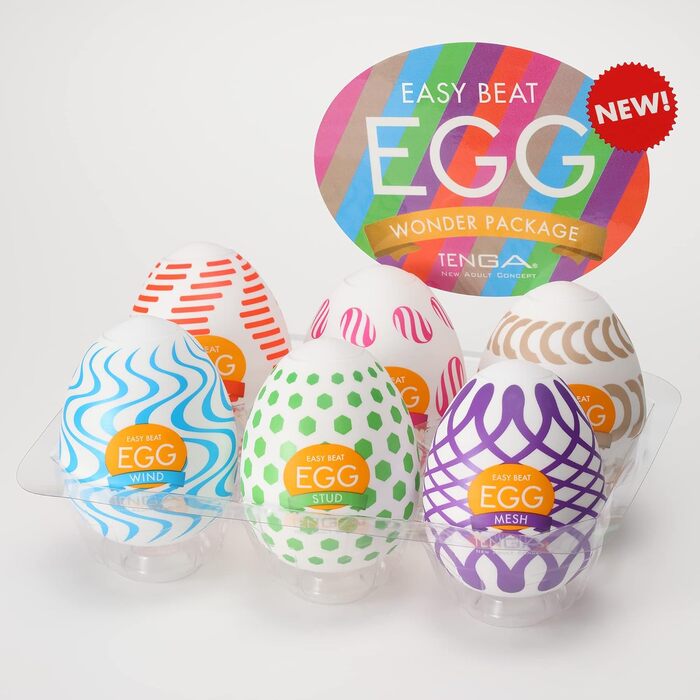 TENGA EGG WONDER - Набір з 6 різних мастурбаторів Classic