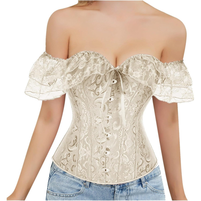 Корсет-боді Daen Korsett Body Shaper з кісточками, для корекції фігури, корсет, бюстгальтер, сатиновий, квітковий принт, великі розміри (XXL)