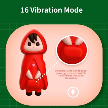 Вібраційний яйце-вібратор для жінок: іграшка для дорослих, форма Червонкапки