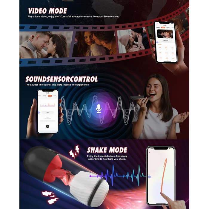 Електричний секс-іграшка JFRong з 9 режимами вібрації та функцією соски, 360° обертання, реалістична вагіна для чоловіків