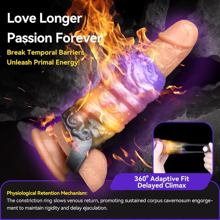 Секс-іграшка для чоловіків: силіконовий гінзент з кільцем для яєчок та відкритим наконечником для збільшення статевого члена та підтримки ерекції