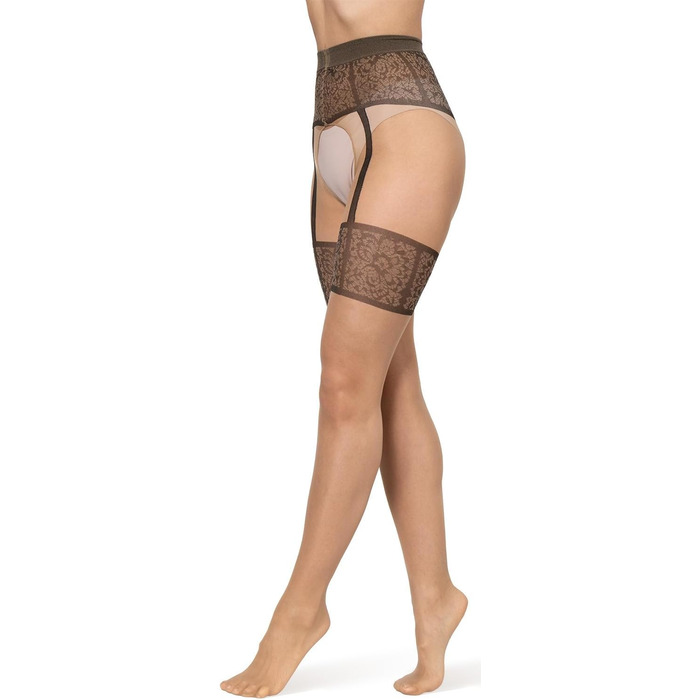 Шкарпетки-шкарпетки з візерунком BANANALU з відкритим кроком 20 Den XL Daino/Nero - 3 шт.