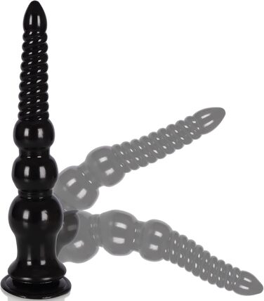 Анальний масажер Qiyasex з соску, XXL, великий, для простати, тренування ануса, секс-іграшка для чоловіків та жінок (синій, чорний)