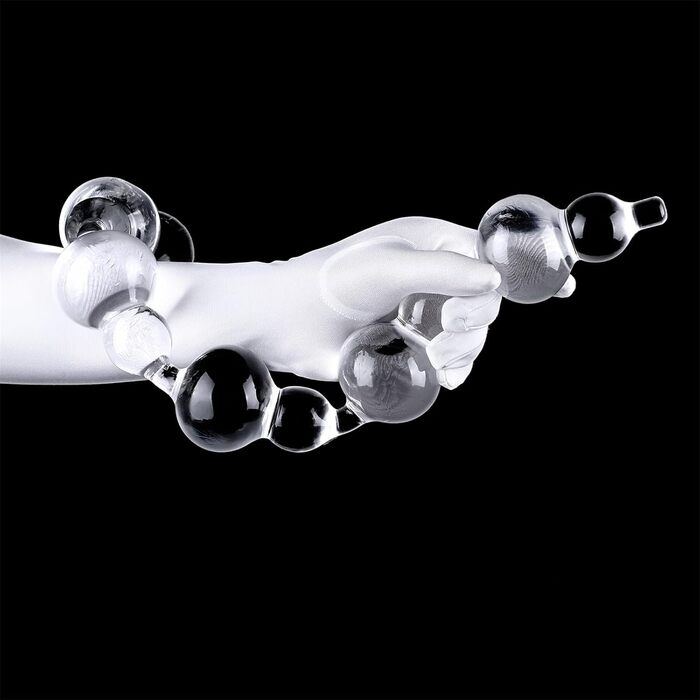 Анальний масажер з намистин для стимуляції простати, анальний дільдатор, Butt Plug, SM іграшки для дорослих (прозорий)