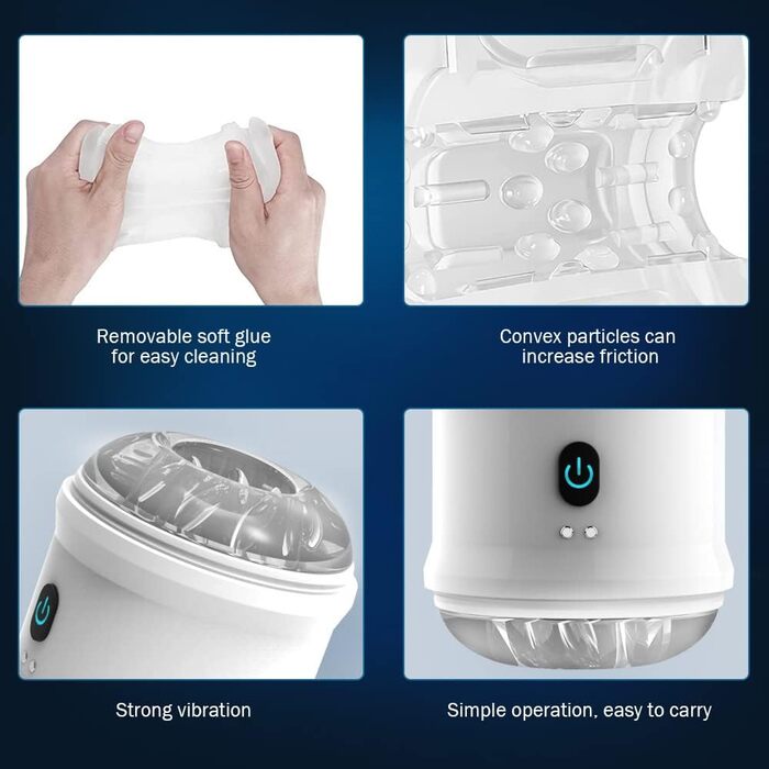 Електричний вібруючий мастурбатор для чоловіків з 10 режимами вібрації, автоматична чаша, чоловічий мастурбатор, секс-іграшка (чорний)