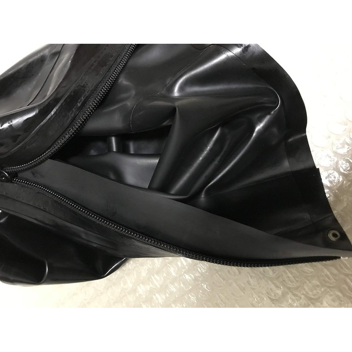 Маска з латексу для BDSM, Fetish, Cosplay - чорна з блискавкою