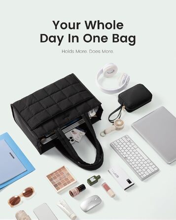 Жіноча сумка-шопер LOVEVOOK, велика м'яка сумка для ноутбука 15.6 дюймів, робоча сумка та портфель для вчителів, студенток та бізнесу, чорна