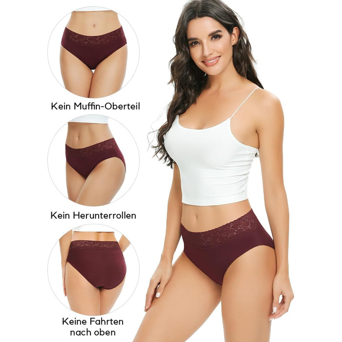 Сліпекс жіночі бавовняні труси ALTHEANRAY - 6 шт. (S, смугасті)