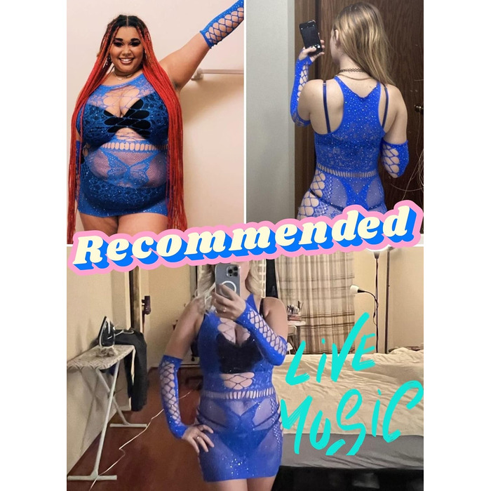 Елегантний жіночий костюм Ella Lust з мереживом та стразами - сет для вечірок, клубів, костюм з довгим платтям, мереживні рукавички, блакитний