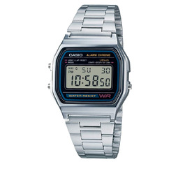 Кварцовий чоловічий годинник Casio Standard A158WA-1JF зі сталевим браслетом, класичний