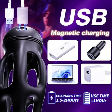 Електричний мастурбатор PQKuss з функцією лизання язиком: 10 режимів вібрації та 10 режимів лизання для чоловіків