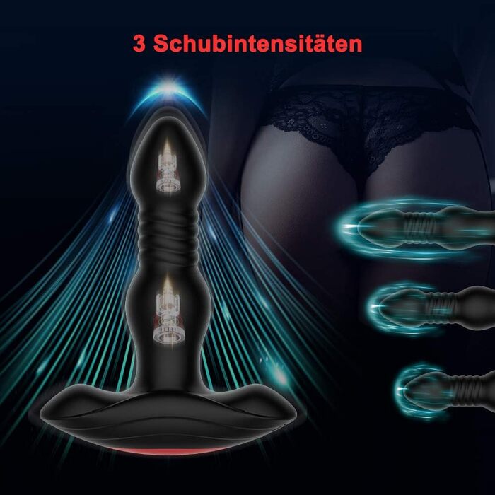 Вібратор для анусу з пульсацією та 10 режимів, пультом керування, водонепроникний, для чоловіків, жінок та пар