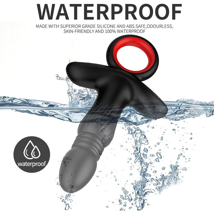 Вібратор для чоловіків Analvibratoren 9 режимів, з пультом, стимулятор простати, чорний