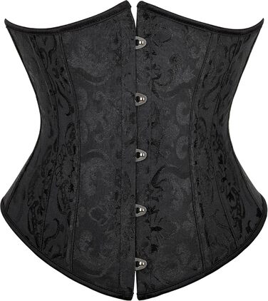 Корсет для жінок SZIVYSHI з мереживом та шнурівкою, чорний жаккард, розмір L