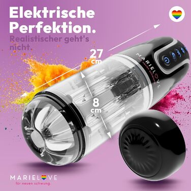 Електричний мастурбатор для чоловіків з реалістичним симулятором орального сексу, функцією насосу та вібрації, перезаряджуваний, з силікону