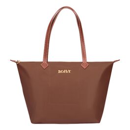 Жіноча сумка-шопер Tote Bag великого розміру, водонепроникна нейлонова сумка на плече з блискавкою, складана сумка для роботи, навчання, покупок та подорожей (Іржаво-коричнева)