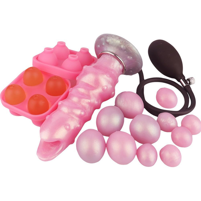 Набір силіконових анусових іграшок Soarvlorfy: анальні кульки, яйця, плагін, кулька, силікон