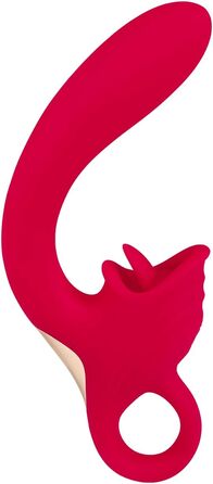 Вібратор EIS Silikon-Rabbit з масажером клітора, 21.5 см, водонепроникний (IPX7), акумуляторний, 2 мотори з 7 програмами вібрації, безпечний матеріал