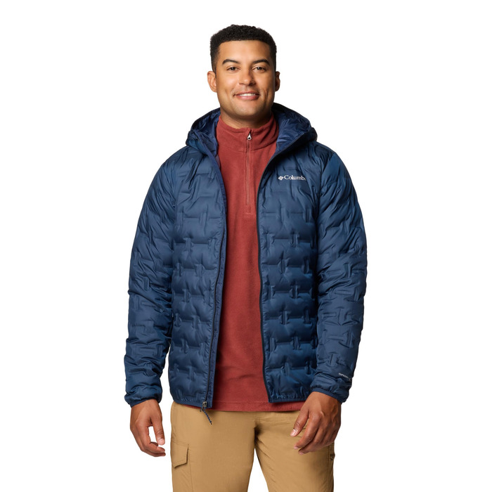 Чоловіча пухова куртка з капюшоном Columbia Delta Ridge™ II, темно-синя (Collegiate Navy), розмір L