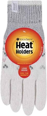 Жіночі терморукавички Heat Holders для зими, теплий трикотаж, колір вершковий (Trondheim), розмір M-L