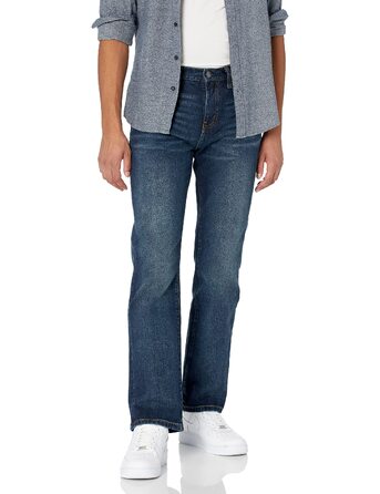 Чоловічі джинси Amazon Essentials Bootcut прямого крою, темно-синій колір (Dark Wash), розмір 42W / 34L