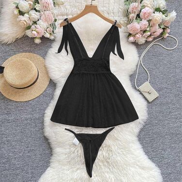 Сексуальний комплект ніжної жіночої білизни з відкритим промежиною: мереживний халат-комбінезон з вбудованим бюстгальтером, сатинове нічне плаття для жінок, білий/чорний колір