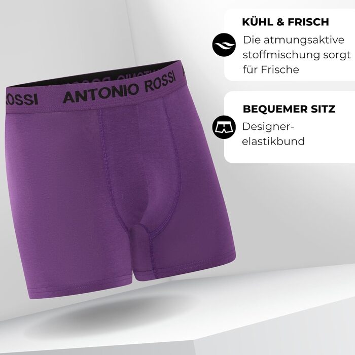 Боксери чоловічі Antonio Rossi 12 шт. в упаковці - чоловічі боксери-хіпстери, еластичний пояс, чорний, сірий, білий (4XL, чорний, синій, сірий, зелений)