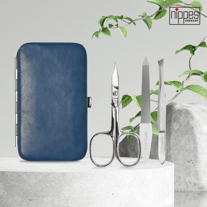 Манікюрний набір nippes Solingen Vintage, 7 предметів, натуральна шкіра корови, Made in Germany